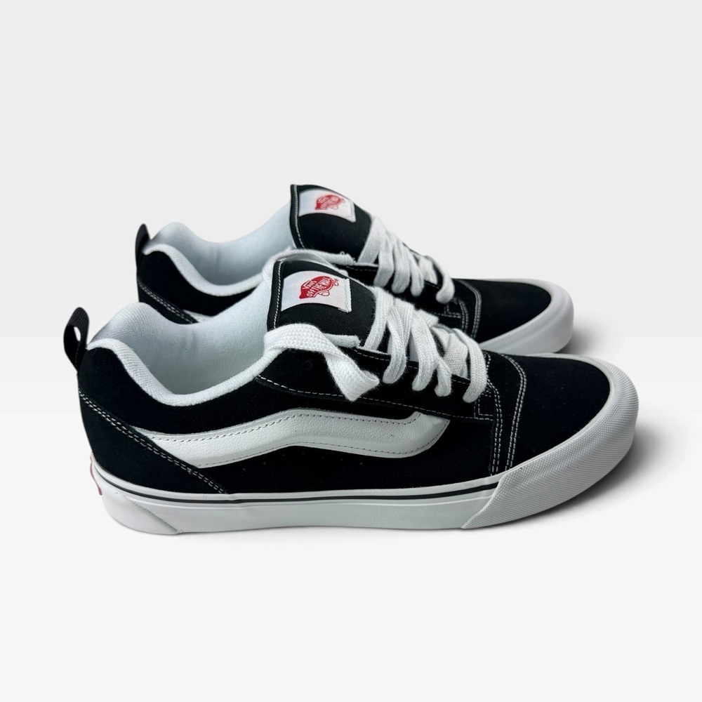 Vans Knu Skool Shoes Mens 10.5 Womens 12 Black White Chunky Skater NEW